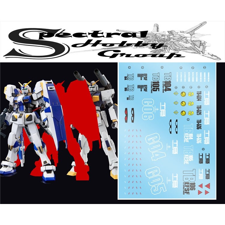 Decal nước dán mô hình MG HG gundam RX78 4 5 6 GP04 05 06 Gerbera Water sticker