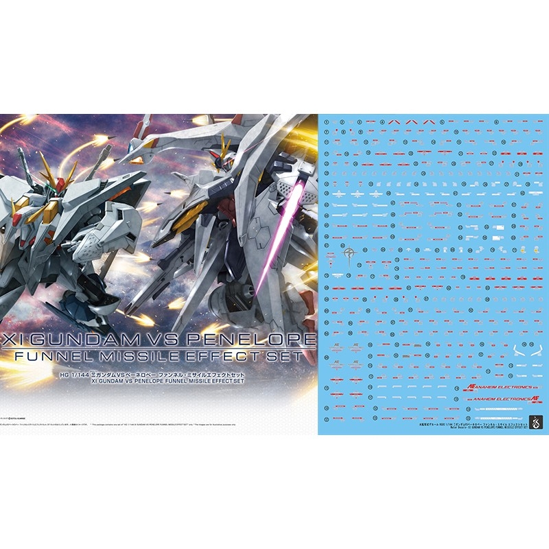 Decal nước dán mô hình HG RX104 RX105 FF PENELOPE Xi Gundam Water Sticker