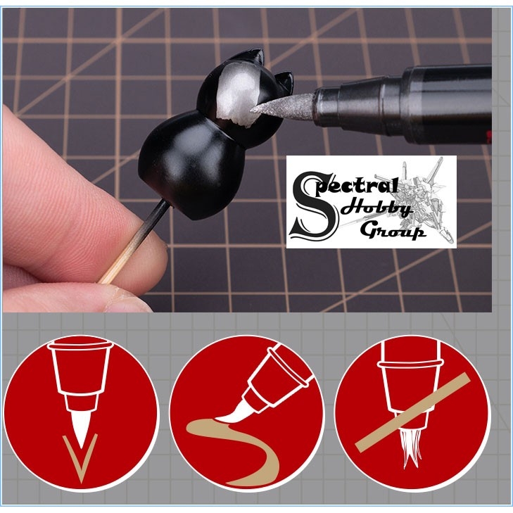 Bút sơn mô hình Metallic color gundam marker pen Hobby Mio