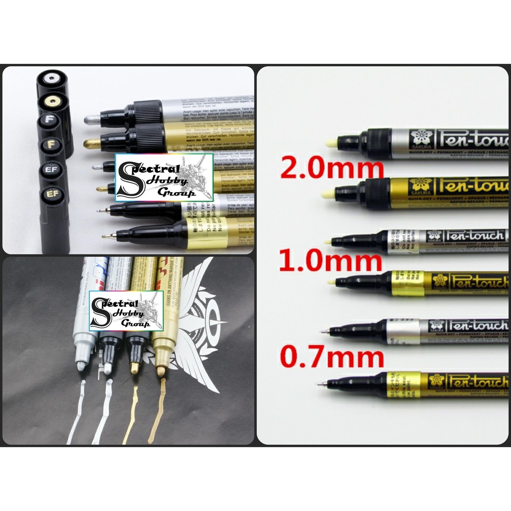 Bút sơn Pen Touch Sakura các màu Plate gold silver pentouch gundam marker color