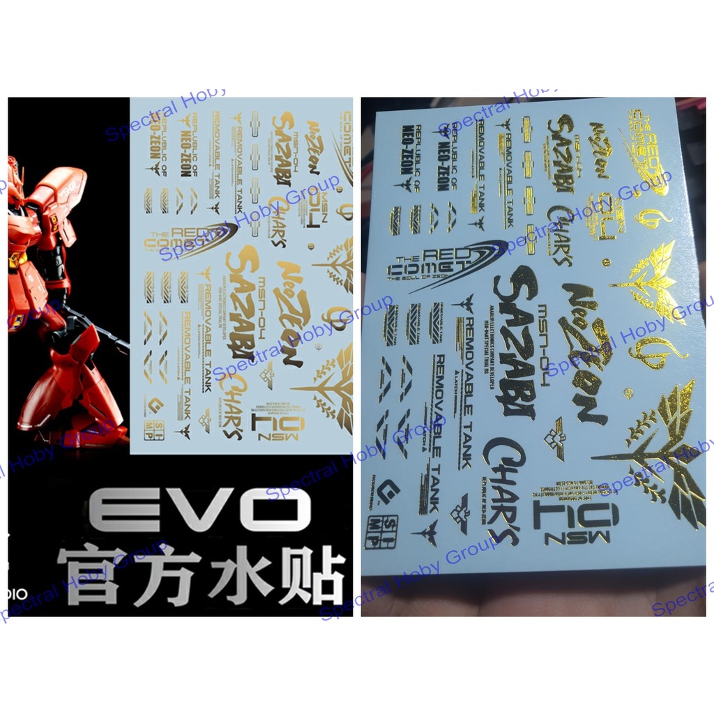 Decal nước dán mô hình SAZABI MG RG HG SD các loại Water sticker
