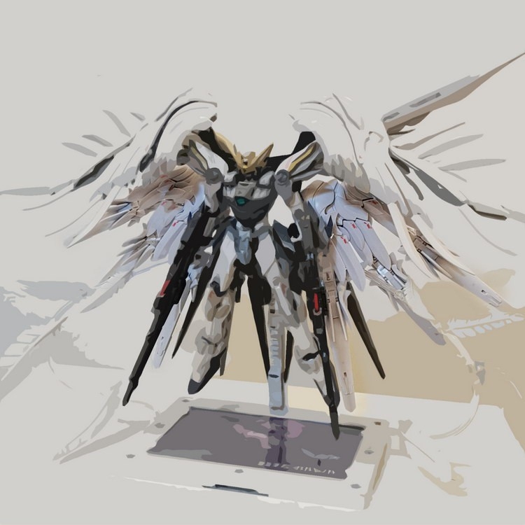 Phụ kiện lắp ráp MG 1/100 HIRM Snow White Wing Zero Pack Wing cannon (sp không kèm gundam)