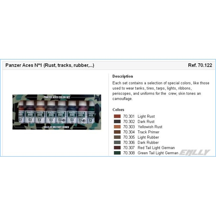 Bộ sơn AV Vallejo model color set 8 color màu quân sự màu da skintone các loại ...