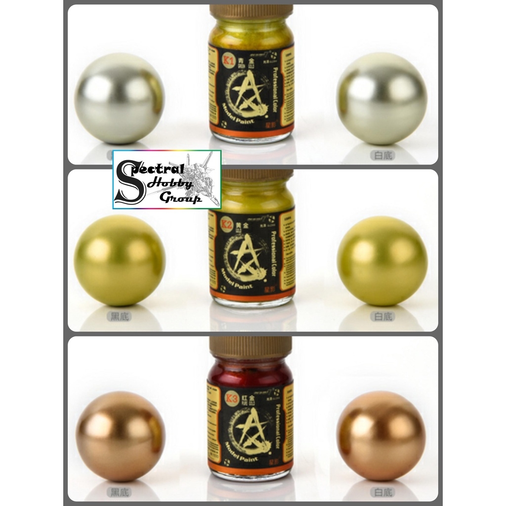 Sơn mô hình màu kim loại gold silver các loại Highlight Series GL Metal Color Metallic paint Lacquer Sunin