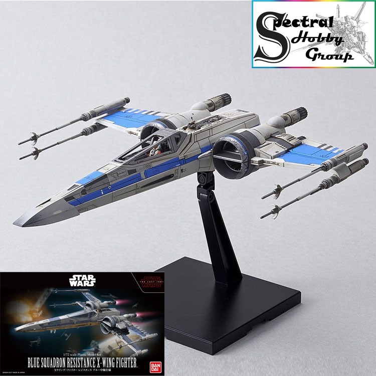 Mô hình nhựa lắp ráp BANDAI STAR WARS 1/72 BLUE SQUADRON RESISTANCE X-WING XWING FIGHTER