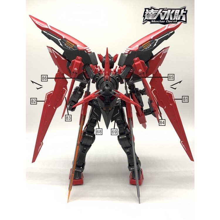 Decal nước dán mô hình Exia Amazing Dark Master MG HG Water sticker