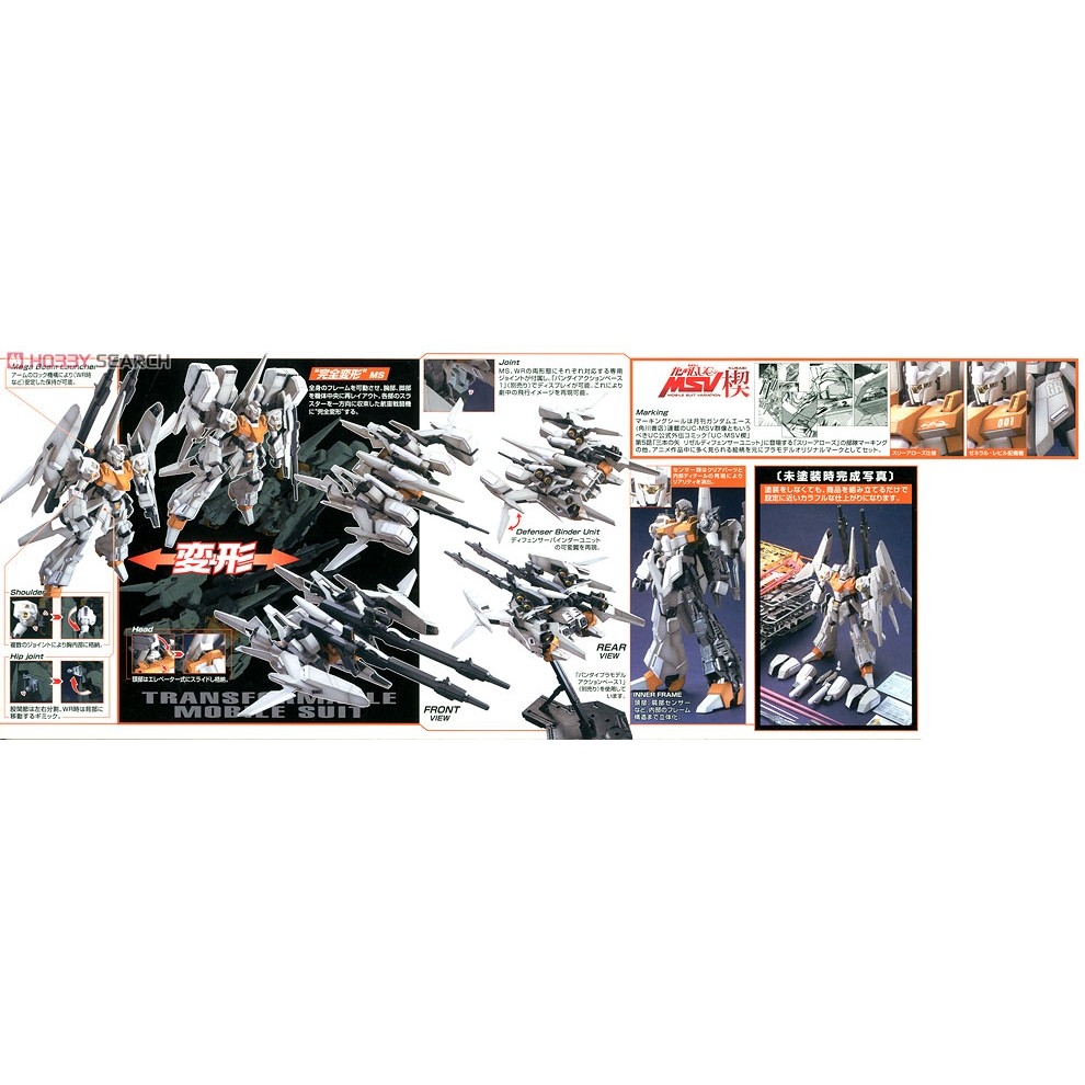 Mô hình lắp ráp MG 1/100 Rezel Type C Defenser A+B RGZ-95C 6624 gundam Daban