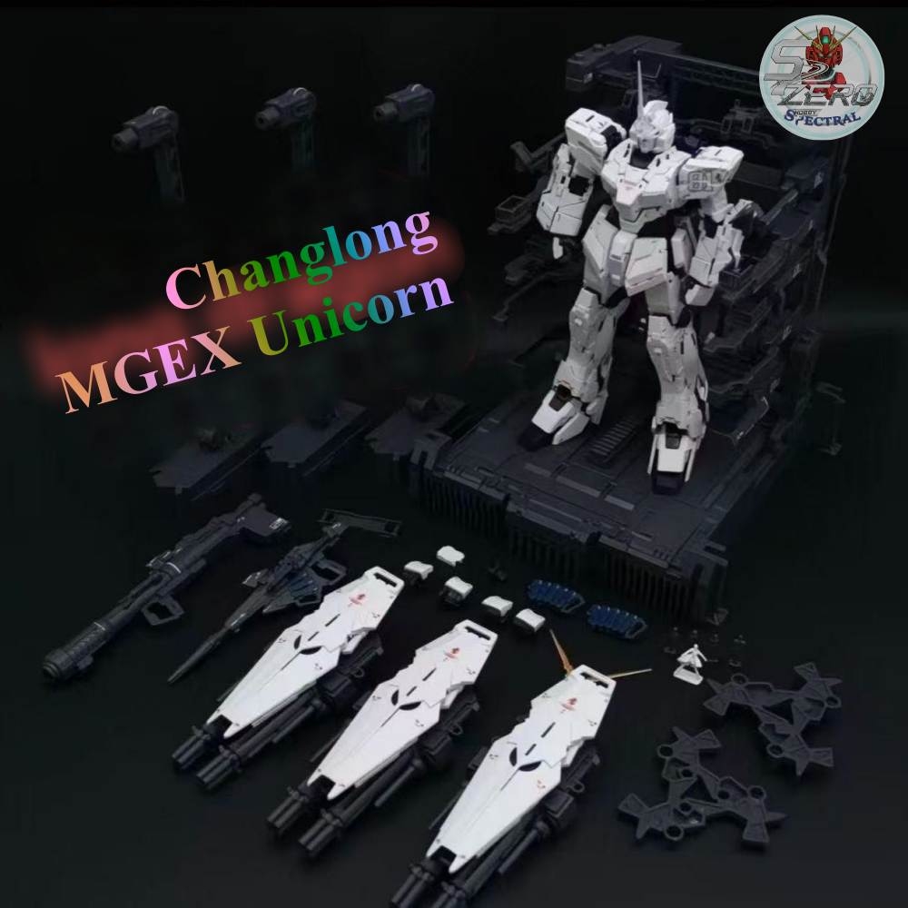 Mô hình lắp ráp MGEX UNICORN 1/100 gundam Final battle + Led light Bluetooth - 7702 Changlong