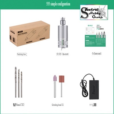 Máy khoan cắt mài điêu khắc đánh bóng cầm tay Mini Metal drill 385 555 775 DC 12V-24V Longxiang