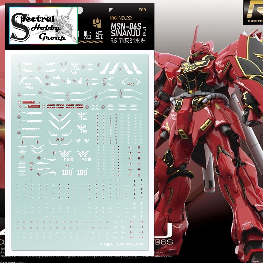 Decal nước dán mô hình SINANJU MG RG HG các loại Water sticker
