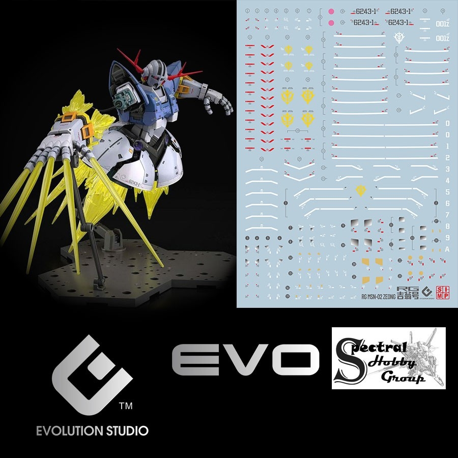 Decal nước dán mô hình Zeong MSN-02 RG HG các loại Water sticker