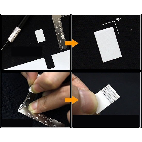 Dụng cụ hỗ trợ kẻ tạo line - thước góc MS004 MS005 Tool hobby