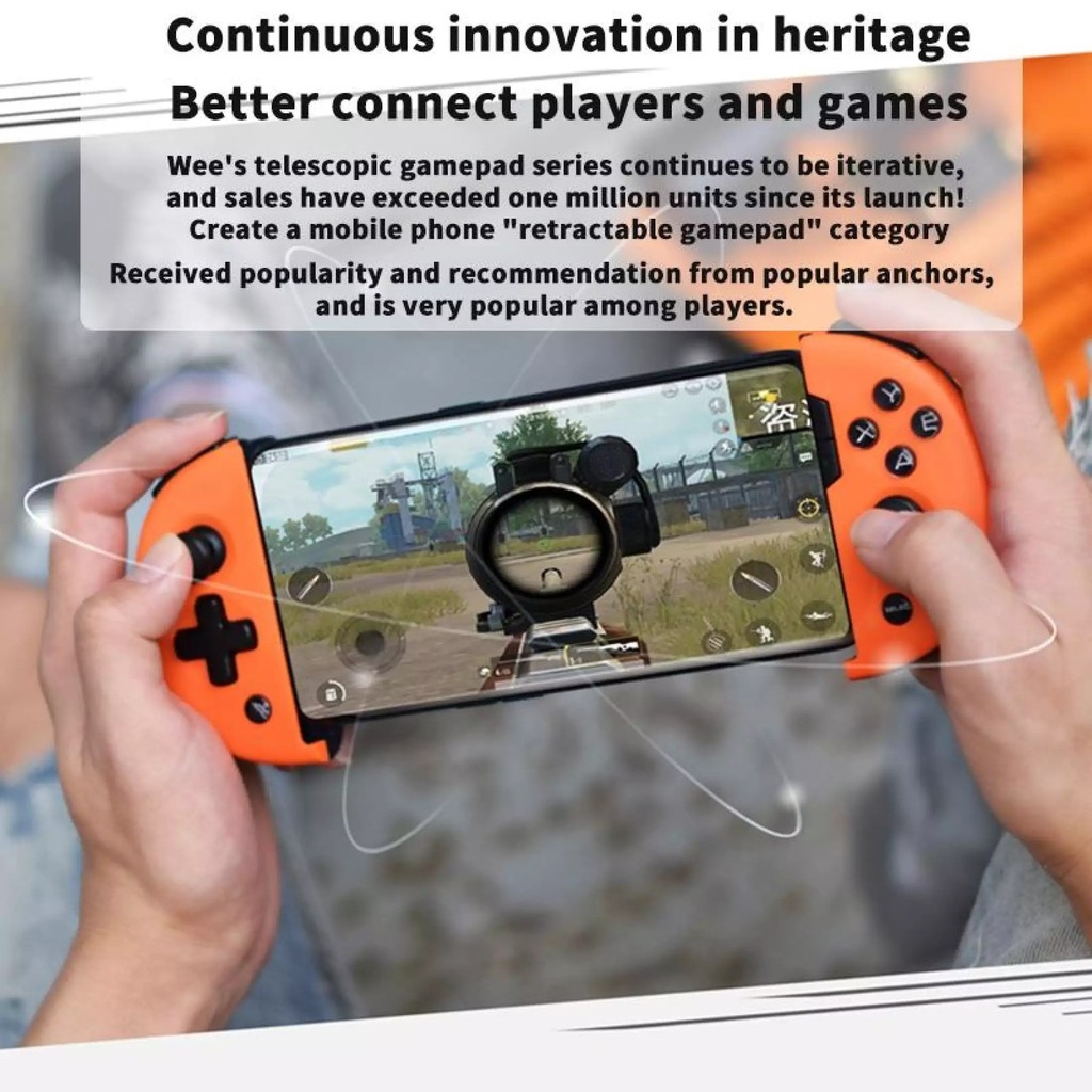 Tay Cầm Chơi Game Không Dây Bluetooth Flydigi Wee 2T Cho Ios / Android Hỗ trợ chơi PUBG, Liên Quân,.. cực tốt