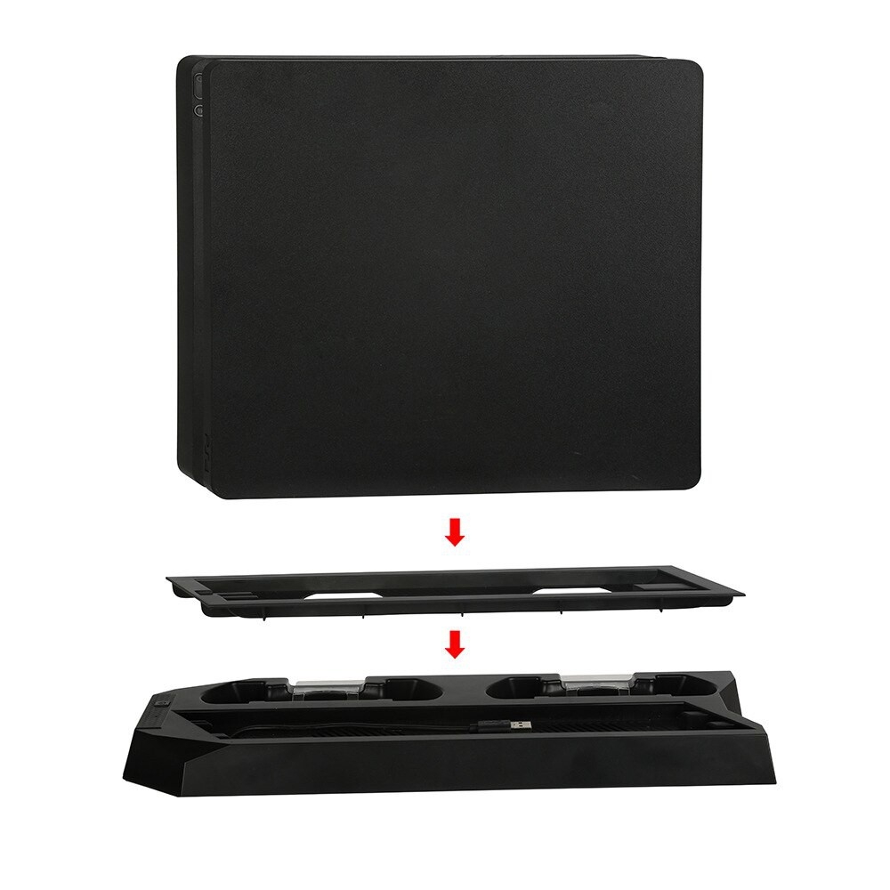Đế chân đứng mấy chơi game PS4 Pro / Slim Ultrathin Charging Heat Sink stand Cooling Fan Dobe