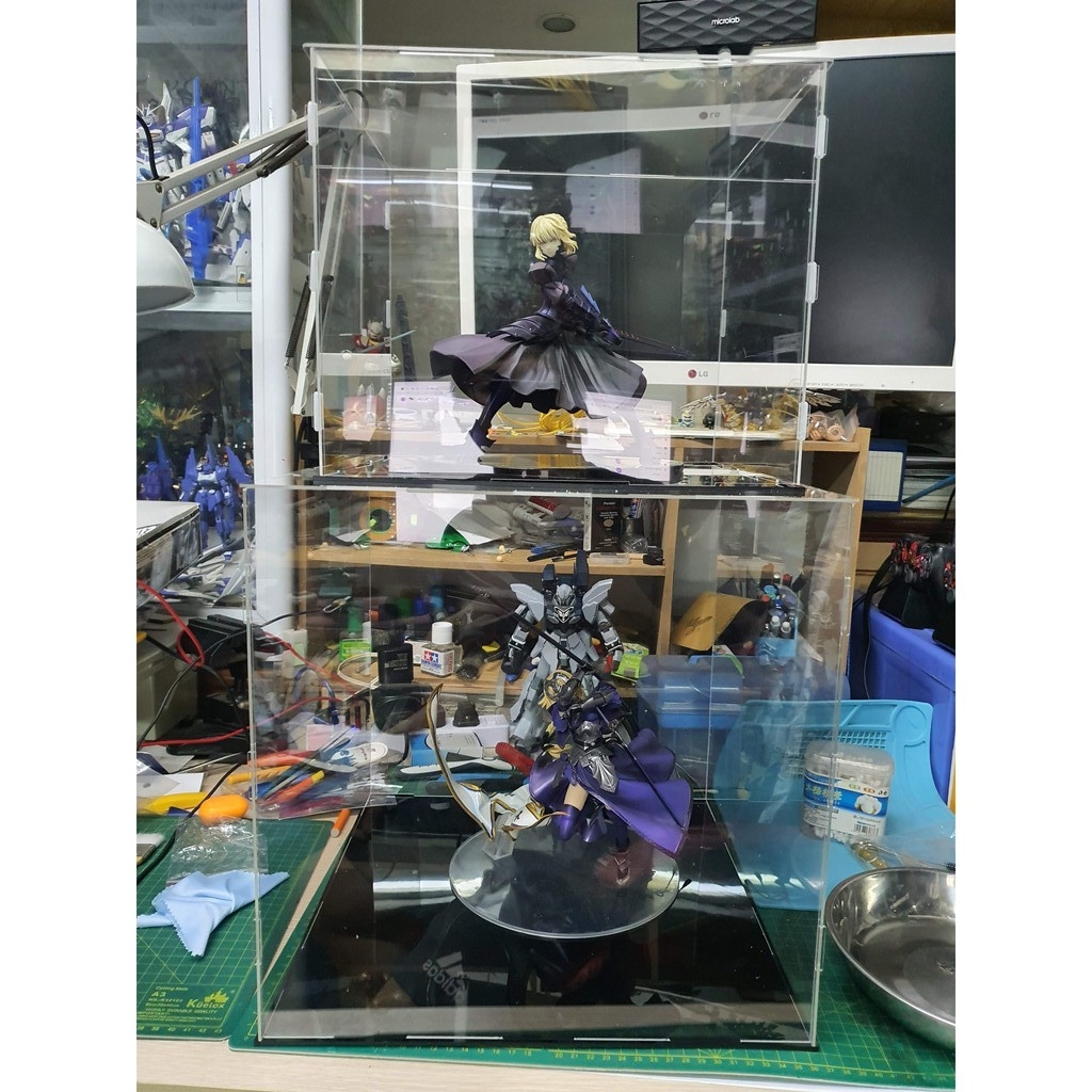 Hộp mica trưng bày các cỡ đựng mô hình Figure Gundam Lego hobby- Display box stand