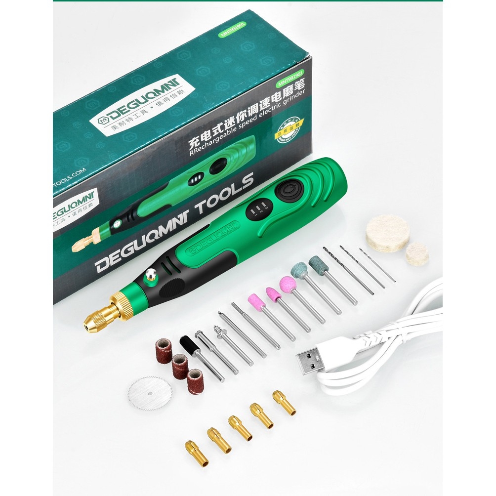Máy khoan mài cầm tay không dây mini DEGUQMNT Rechargeable Wireless Lithium Electric Grinding MNT992805