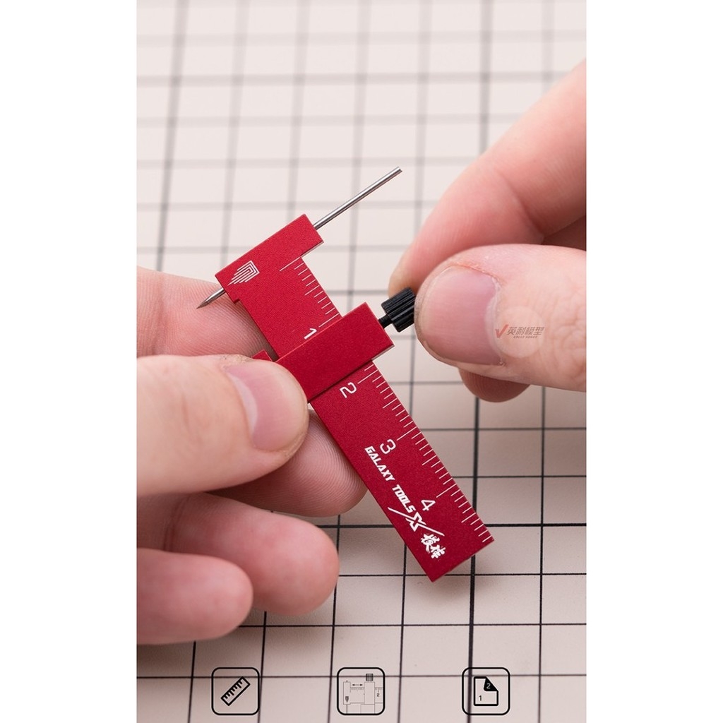 Dụng cụ GALAXY chisel kẻ khắc đều line song song Isometric Parallel Marker scriber metal tool