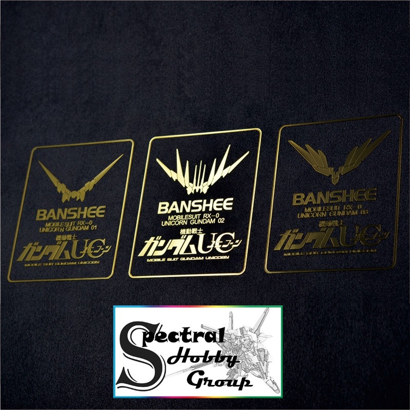 Decal metal sticker gold coating dán mô hình 00 Exia Unicorn Banshee Phenex Astray