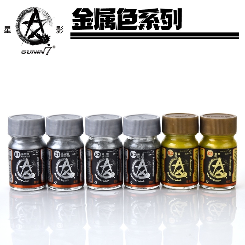 Sơn mô hình Gaia Sunin Gold Silver stainless steel Red Blue Green metallic color paint lacquer các loại