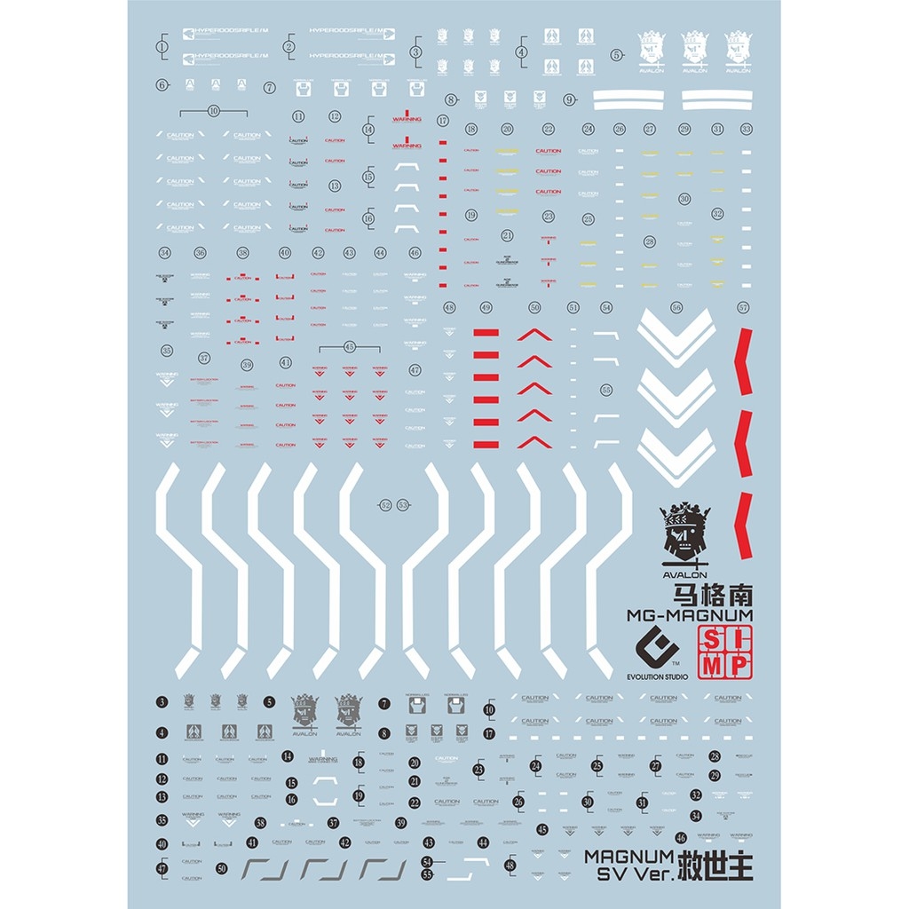 Decal nước dán mô hình MG AGE AGE-2 Magnum AGE2 GLANSA các loại - Water sticker