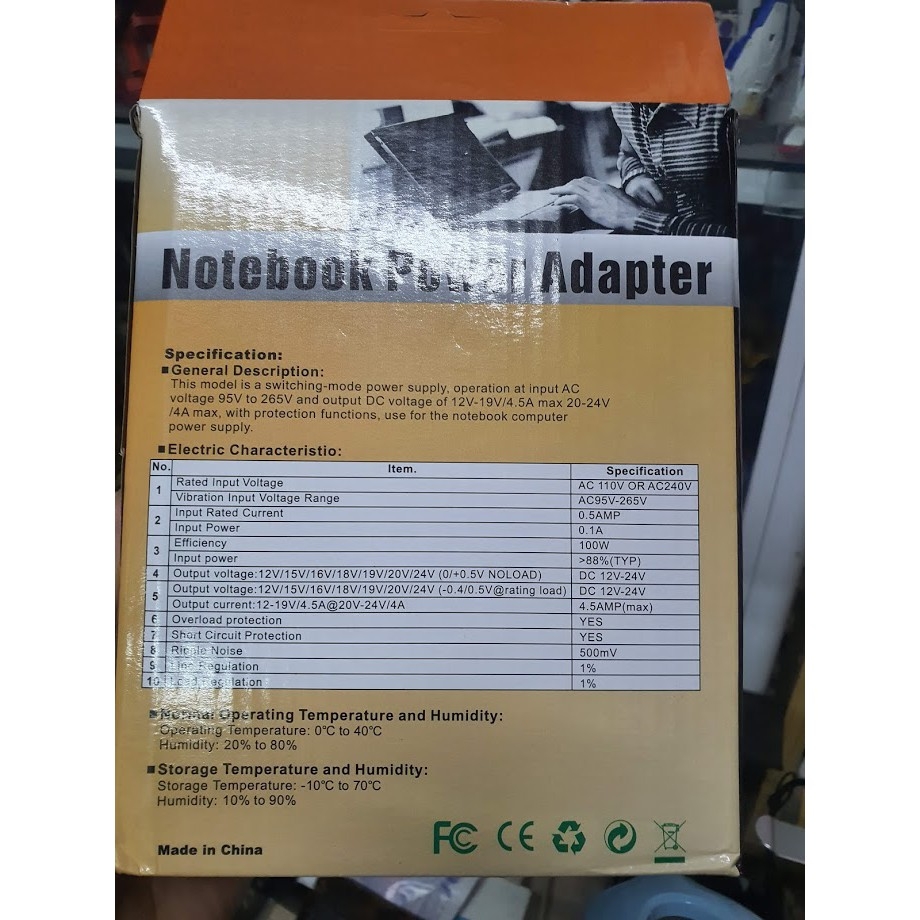 Bộ nguồn Adapter 12v-24v 96W-100W laptop và các thiết bị điện DC đa năng Charger Adjustable Portable