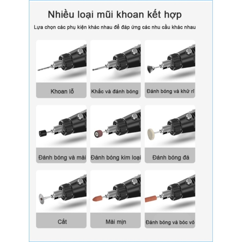 Dụng cụ mô hình Máy khoan mài cầm tay mini DM236 DM240 Grinder Set GUNAISI