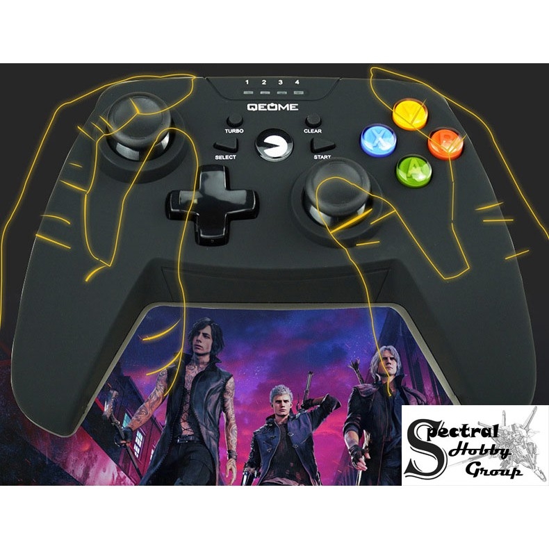 Tay cầm chơi game QEOME không dây có rung NS-A601 gamepad cho Android IOS PC PS3 Tablet Mobile TV