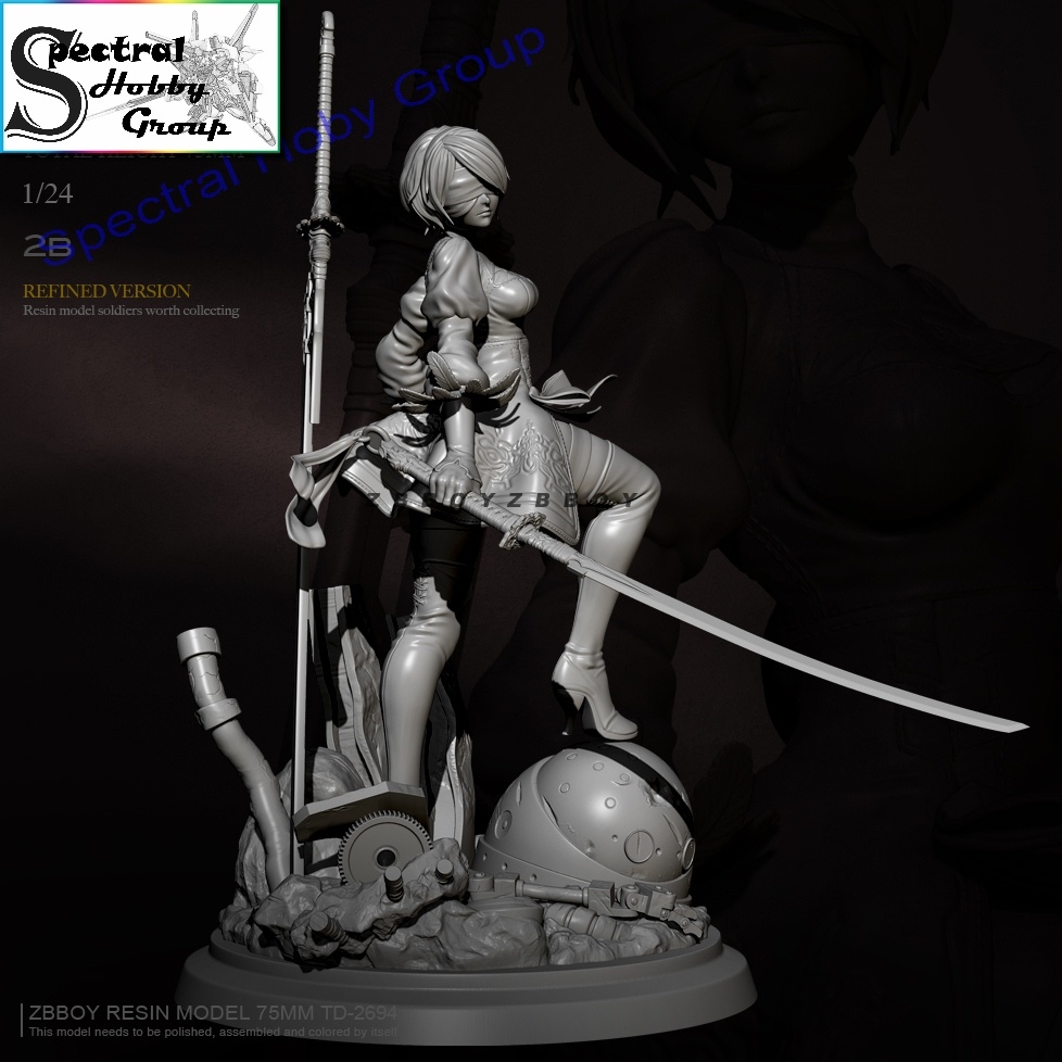 Mô hình nhựa Resin 75mm 2B automata TD2694