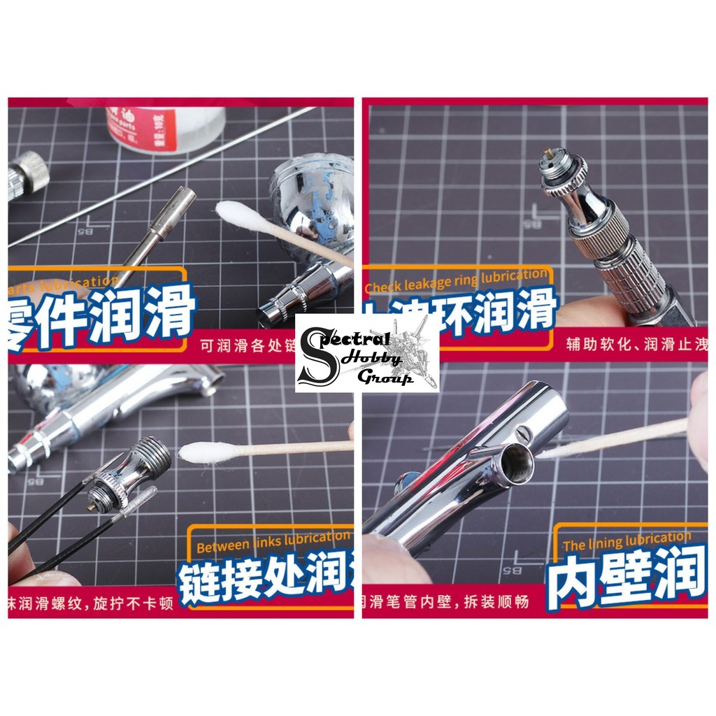 Dụng cụ bôi trơn vệ sinh bảo vệ bút sơn airbrush - kìm mô hình UA90102 hobby tool