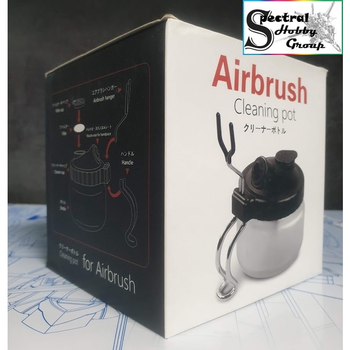 Bình xúc rửa bút sơn gác bút - Airbrush Cleaning Pot