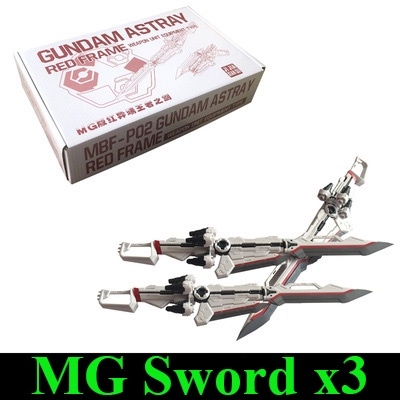 PHụ kiện mô hình MG 1/100 Weapon Unit Sword Caletvwlch honoo HJ Build Weapon Astray Red Blue (không kèm gundam)