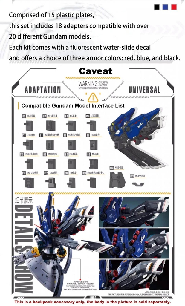 Phụ kiện mô hình NUCLEAR POWER PACK 1/100 backpack cho các mô hình RG FM MG MGEX