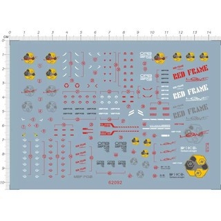 Decal nước dán mô hình MG MB RG Gundam Astray Red Frame Turn Red Dragon Power arms Water sticker