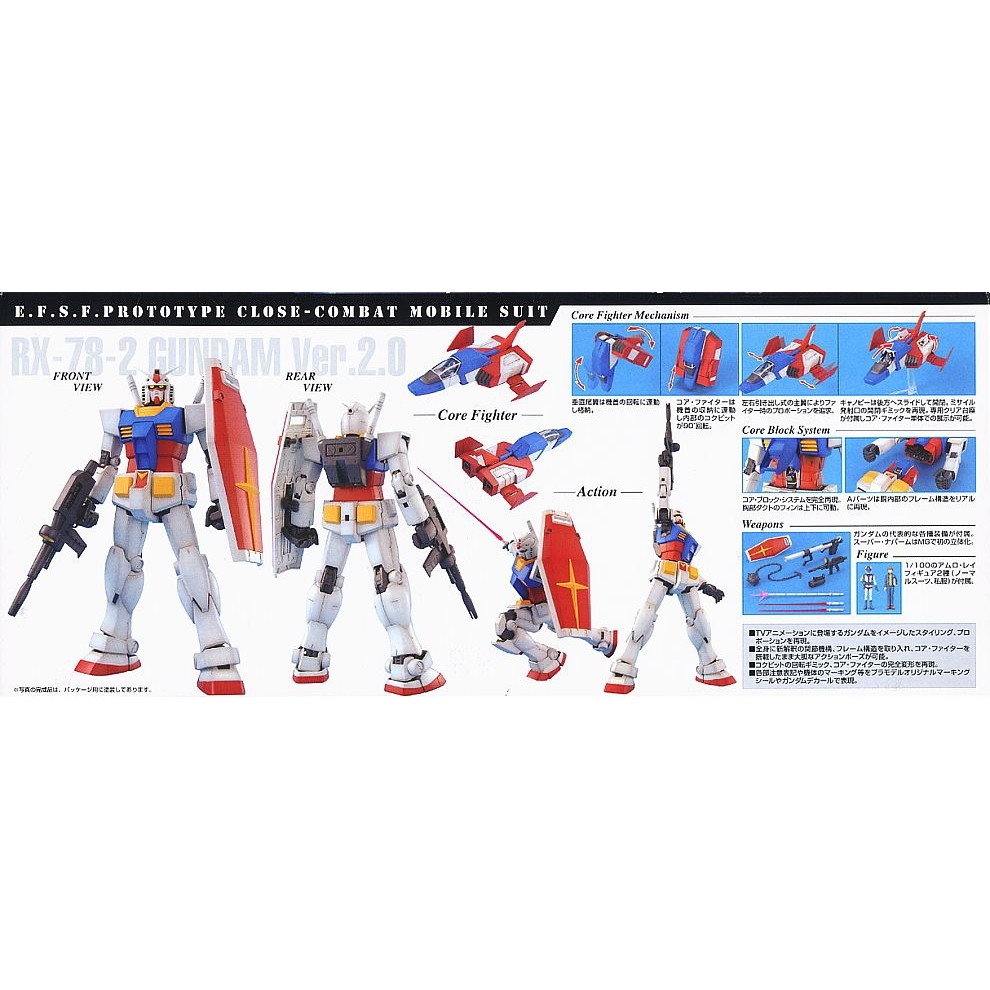Mô hình lắp ráp MG 1/100 RX-78-2 Gundam Ver.2.0 - RX78 BANDAI