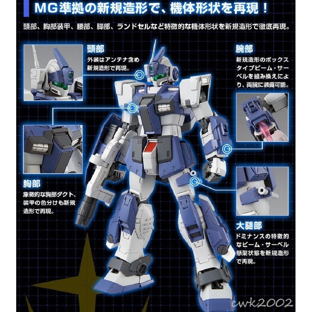 Mô hình lắp ghép MG 1/100 RGM-79DO GM Dominance gundam bandai