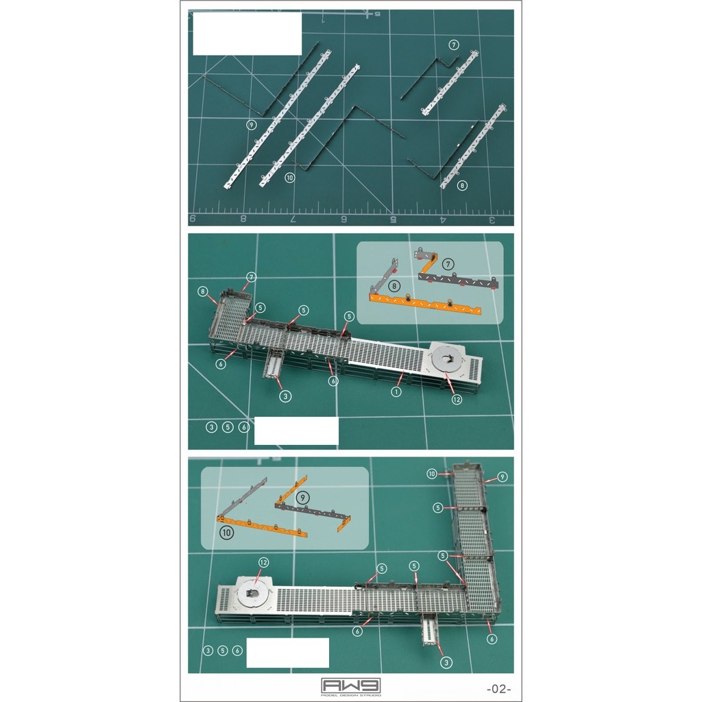 Dụng cụ mô hình Etching part cho 1/144 Aerial Gallery Bridge Detail Up parts