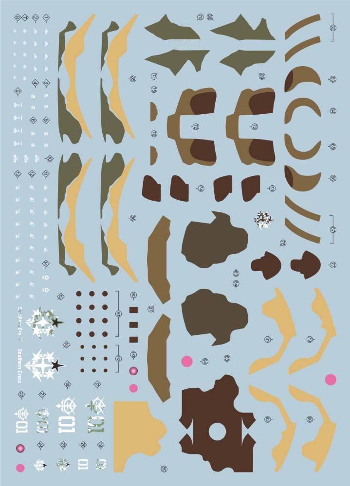 Decal nước HG 1/144 Doan Island MS-06GD High Mobility Zaku 3in1