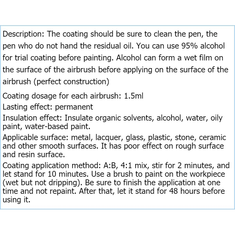 Phủ bảo vệ chống bám dính sơn coating cho bút sơn Non-Adhesive Coating Airbrush Cleaning Ustar UA90003