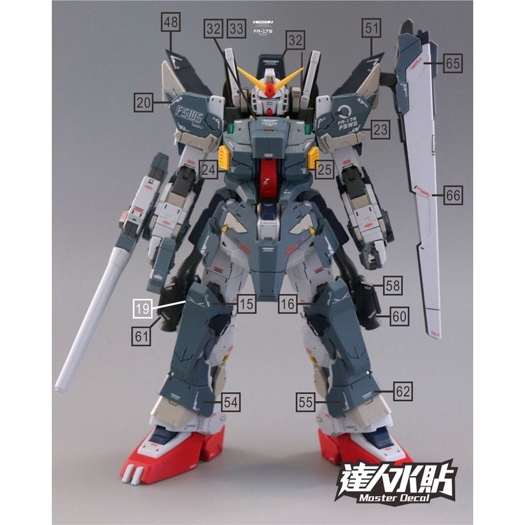 Decal nước dán mô hình Gundam MKII RX178 Mk-II MK2 8815 8817 PG MG RG HG Water sticker