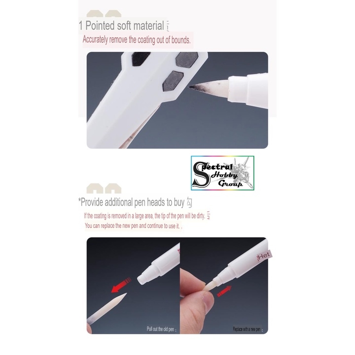 Bút tẩy sơn mô hình gundam marker Hobby Mio water-based soft-head pen remover panel line paint