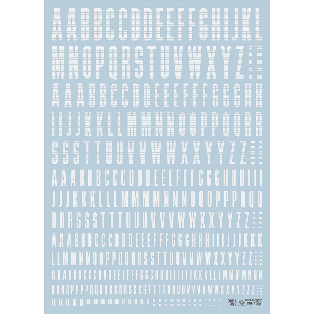 Decal nước dán mô hình Chữ số cảnh báo EVO DL number warning gold MG HG RG các loại