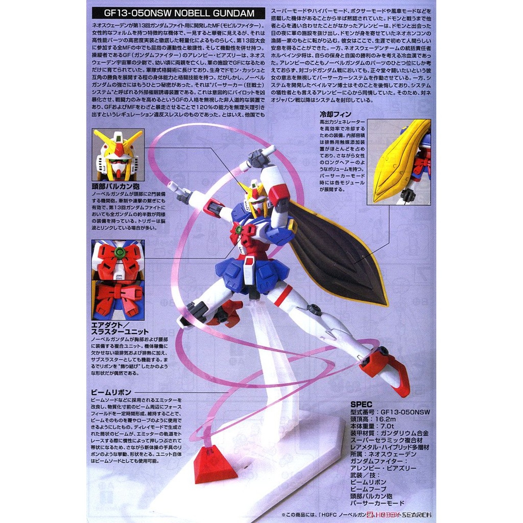 Mô hình lắp ráp HG 1/144 Nobell Gundam Berserker Mode Noble bandai