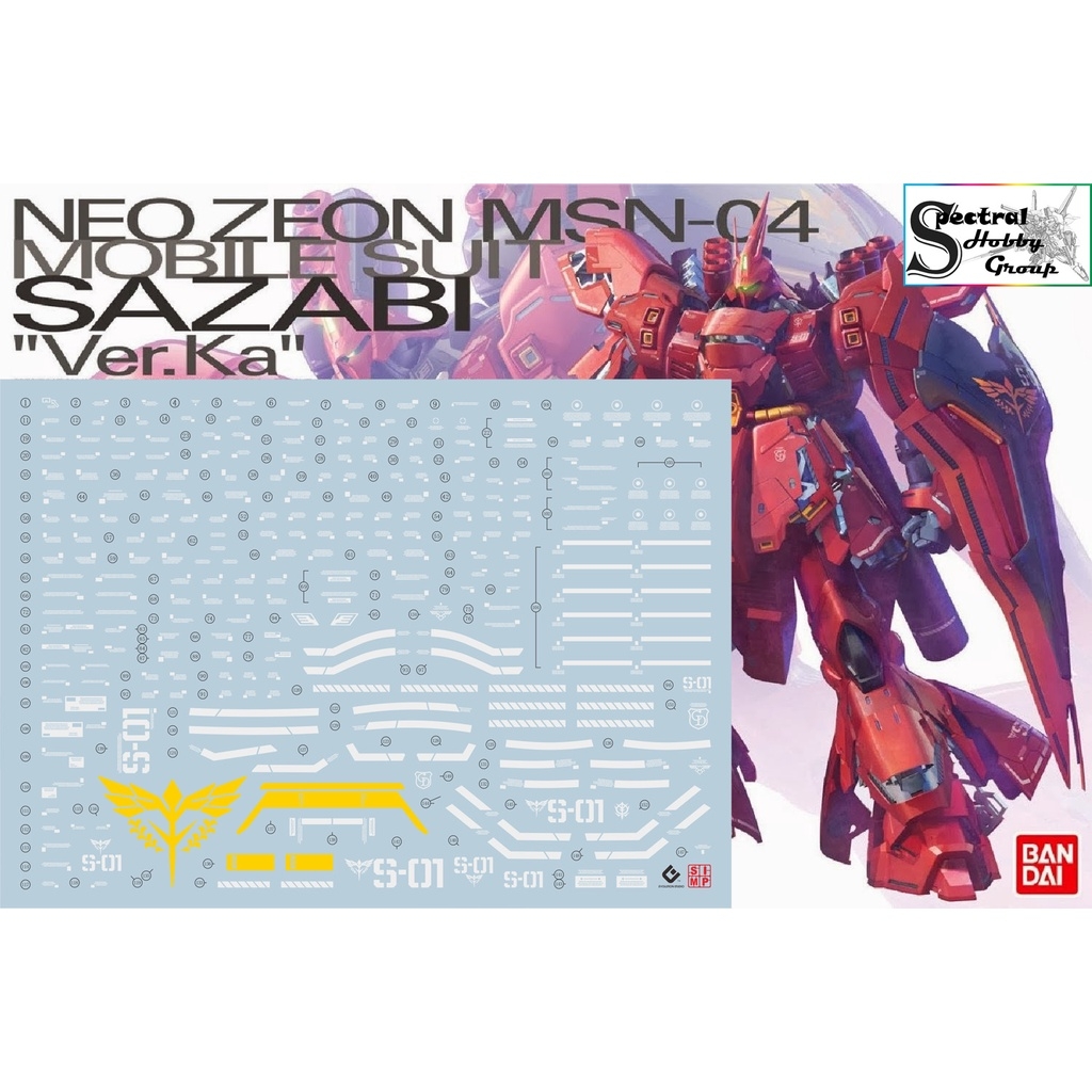 Decal nước dán mô hình SAZABI MG RG HG SD các loại Water sticker