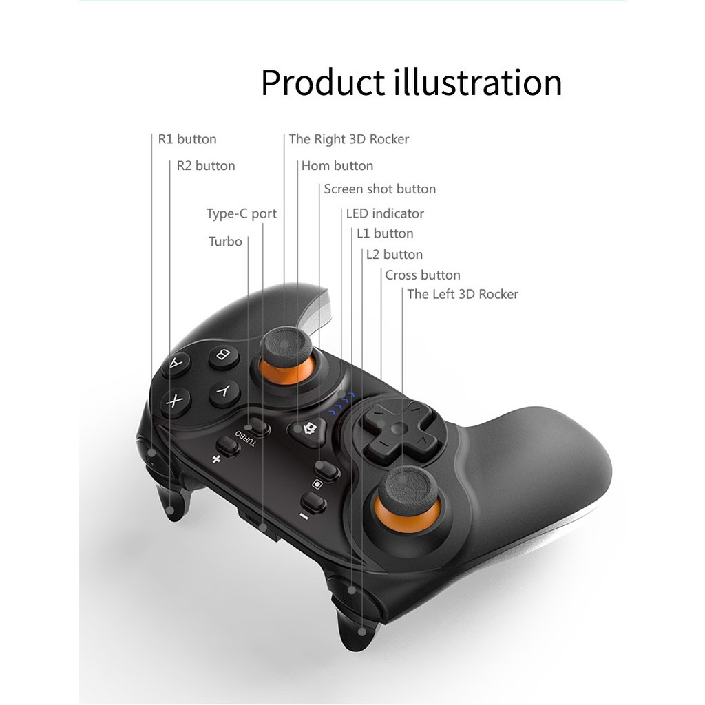 Tay game không dây cho N Switch / Android / PC - Wireless Controller Dobe