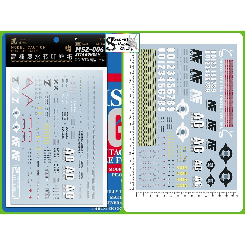 Decal nước dán mô hình Zeta PLUS A1 C1 Z3 Red ver.ka PG MG RG HG các loại Water sticker