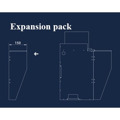Dụng cụ mô hình hộp hút mùi sơn thác rèm nước LA-02Plus booth Air-guiding water curtain spray box 2.0 85W