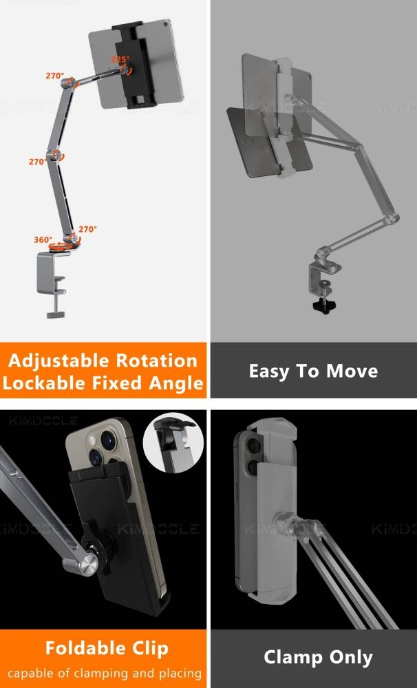 Giá Đỡ Arm nâng Điện Thoại Máy Tính Bảng CT9 Aluminum Alloy Bracket 360 Degree Universal stand for phone tablet stand adjustable