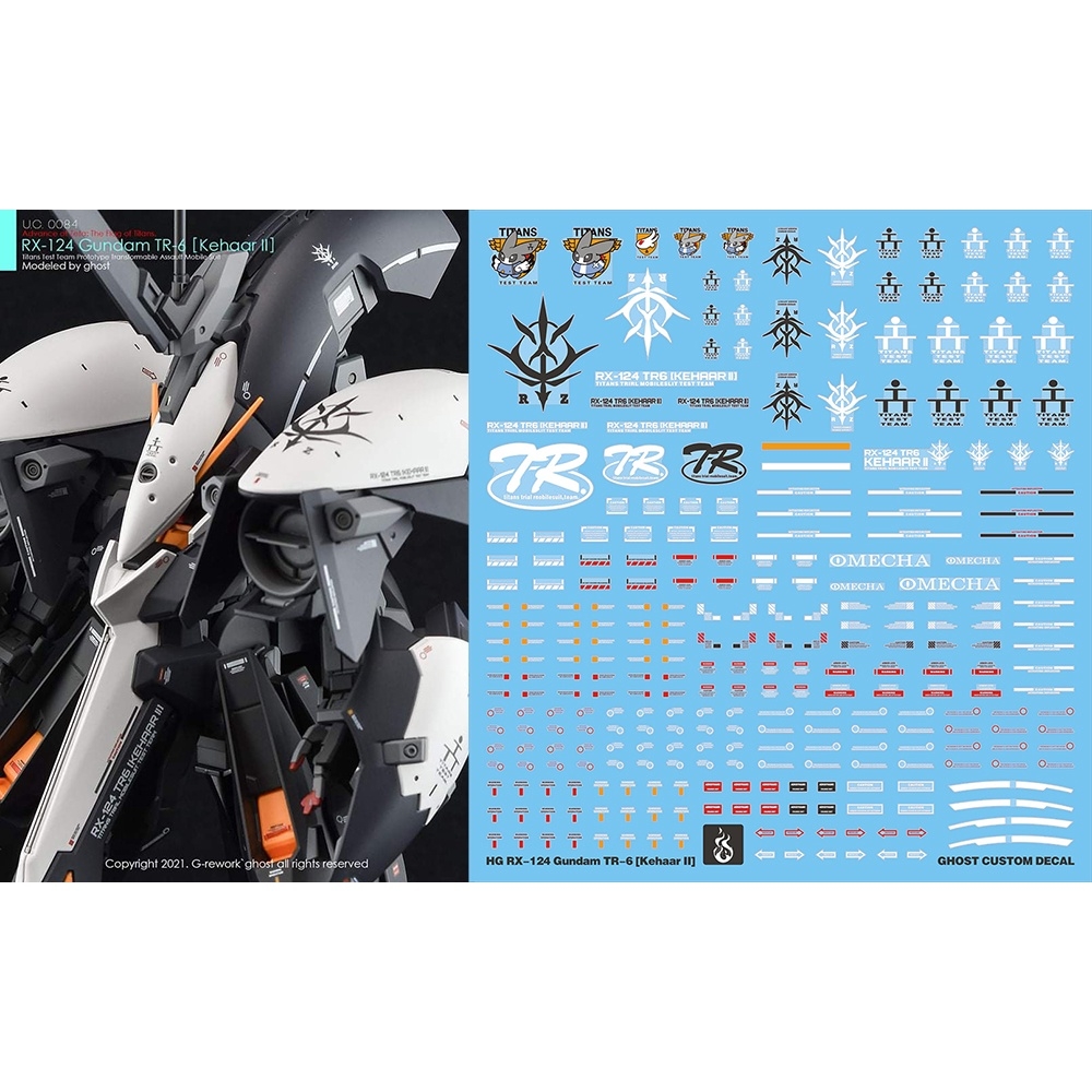 Decal nước dán mô hình AOZ Hazel Titans RX124 TR1 TR6 Titan TR-6 các loại Water sticker
