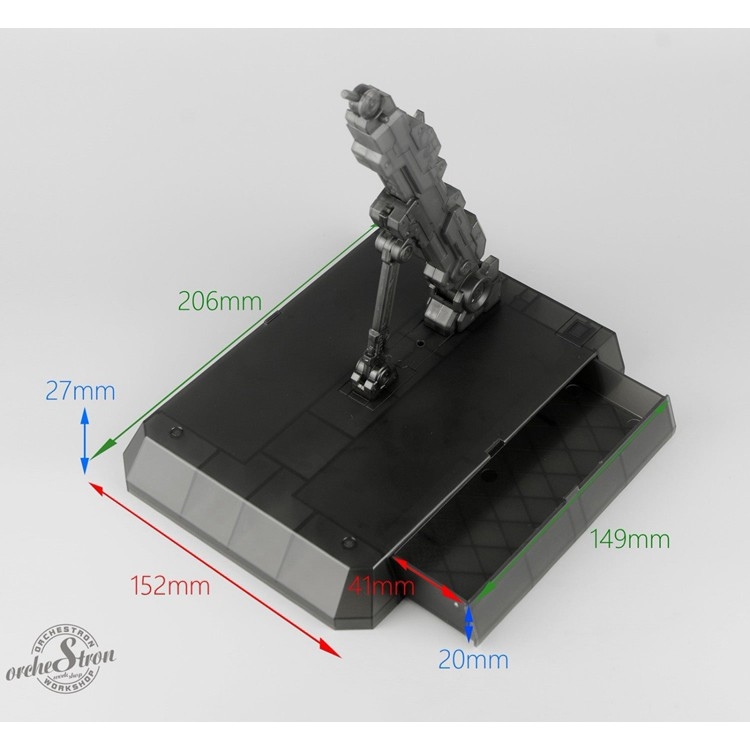 Đế giá đỡ OrcheStron Action Base 1/100 ver MB Storage cho MG HG RG SD GUNAM các loại (kèm decal)