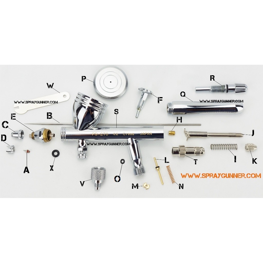 Bút sơn mô hình airbrush Mr hobby Ps289 PS290 PS270 0.2mm 0.3mm 0.5mm PROCONBOY PLATINUM